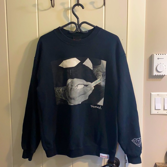 Diamond supply crew neck sweater M size - Picture 1 of 3